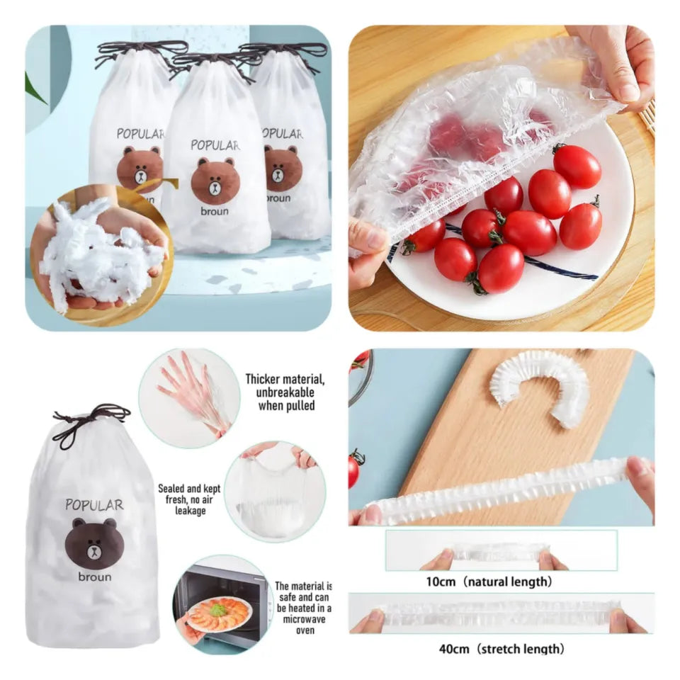 Disposable Food Wrap (Approx. 100pcs) - Bear Packing