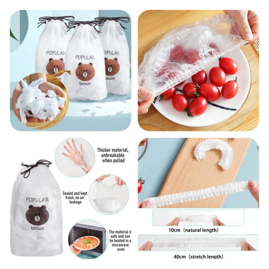 Disposable Food Wrap (Approx. 100pcs) - Bear Packing